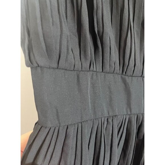 Lane Bryant Dress 18 Black Tank Midi Crinkle Neutral Minimalist Capsule Staple - Picture 5 of 13